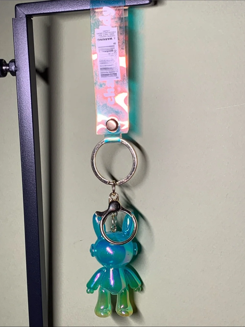 Charm Buddy Keychain - Blue & Green Rabbit